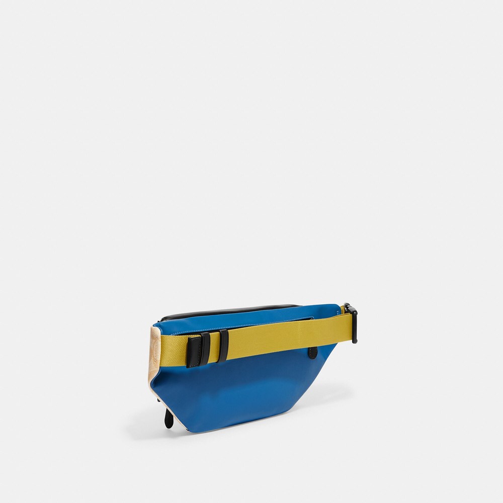 NWT Coach Outlet Track Belt Bag In Colorblock Signature Canvas With Coach Stamp - Picture 5 of 6